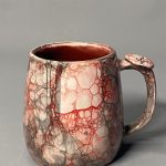 Red Balloon Effect Handle Mug