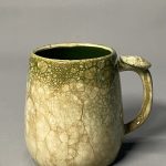 Green Balloon Effect Handle Mug