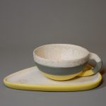 Molecule's Classic Yellow Grey Kulplu Latte Takım
