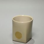 Gold Point Grey Square Filter Mug