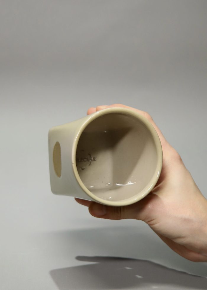 Gold Point Grey Square Filter Mug - Görsel 2