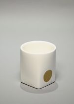 Gold Point White Square Filter Mug