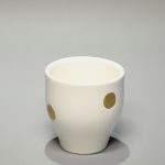 Gold Point White Curved Filter Mug