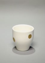 Gold Point White Curved Filter Mug