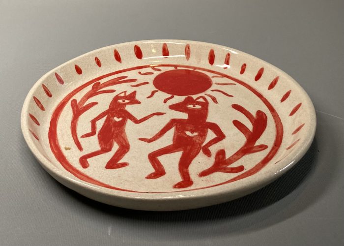 Red Wolves Plate - Görsel 2