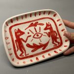 Red Wolves Rectangle Plate