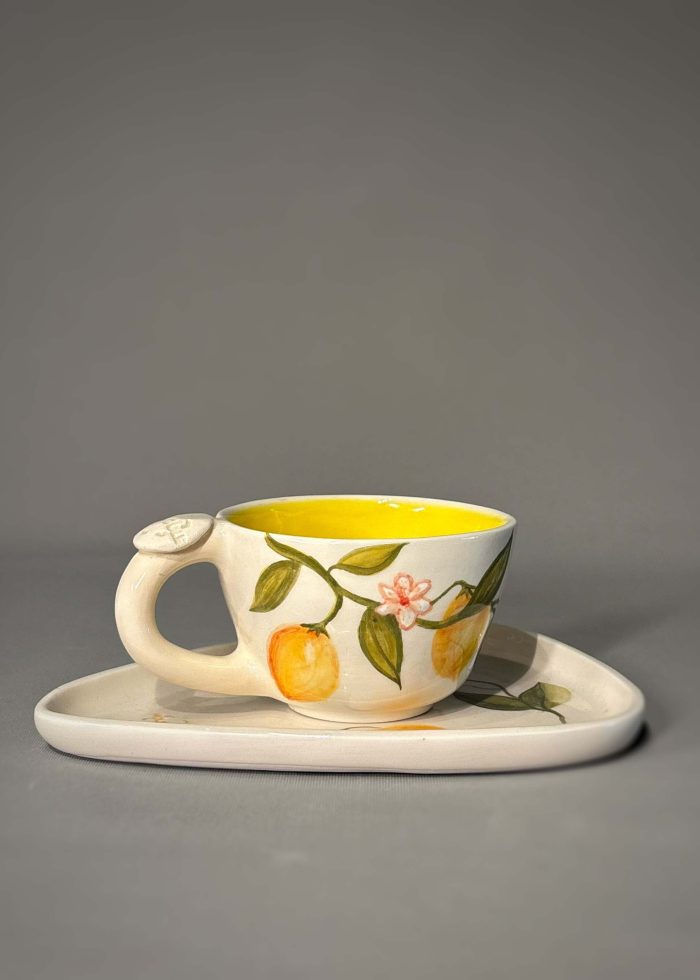 Lemon Blossom Latte Mug Set - Görsel 2